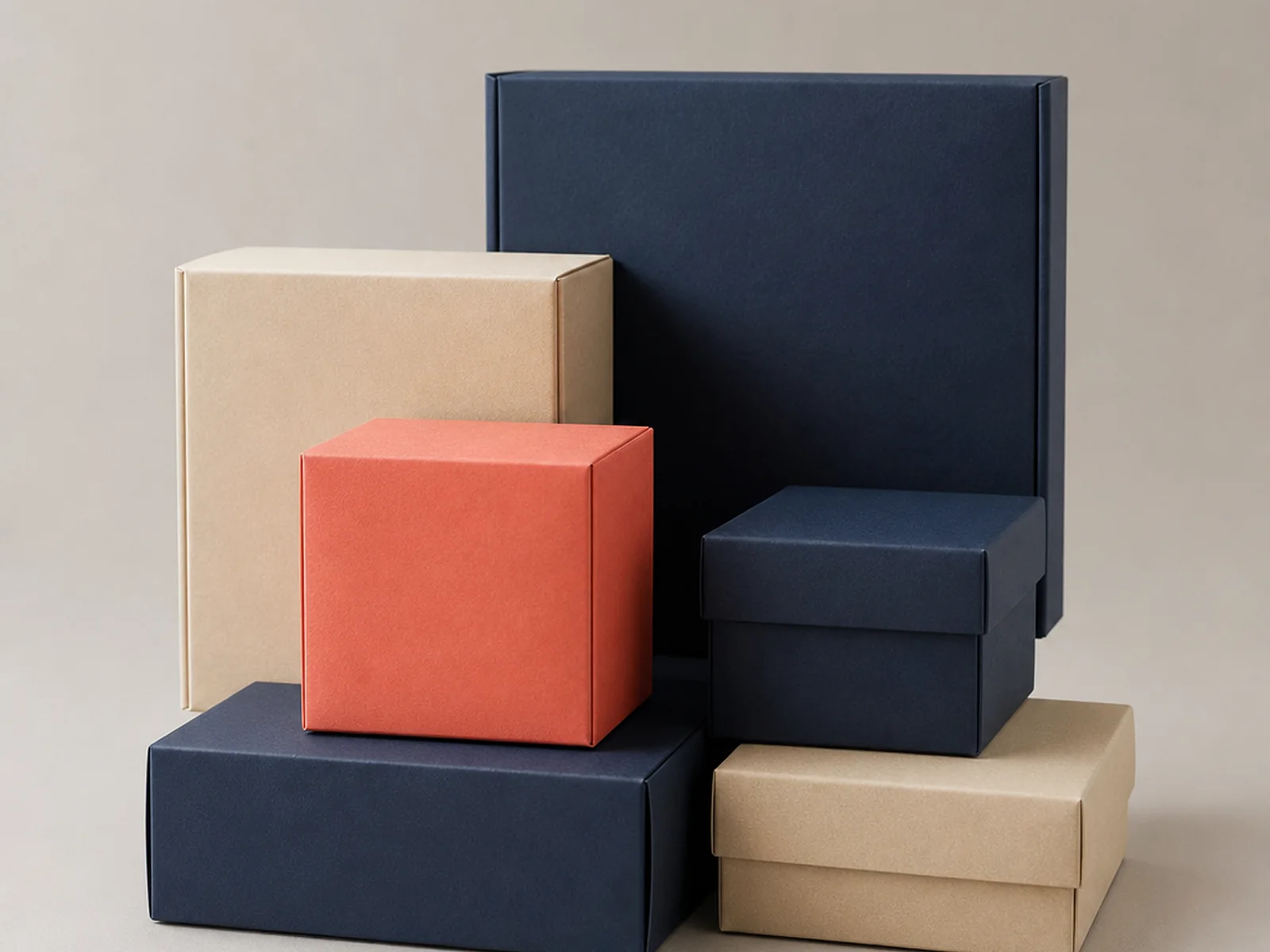 Wholesale custom packaging boxes staged for a volume production run