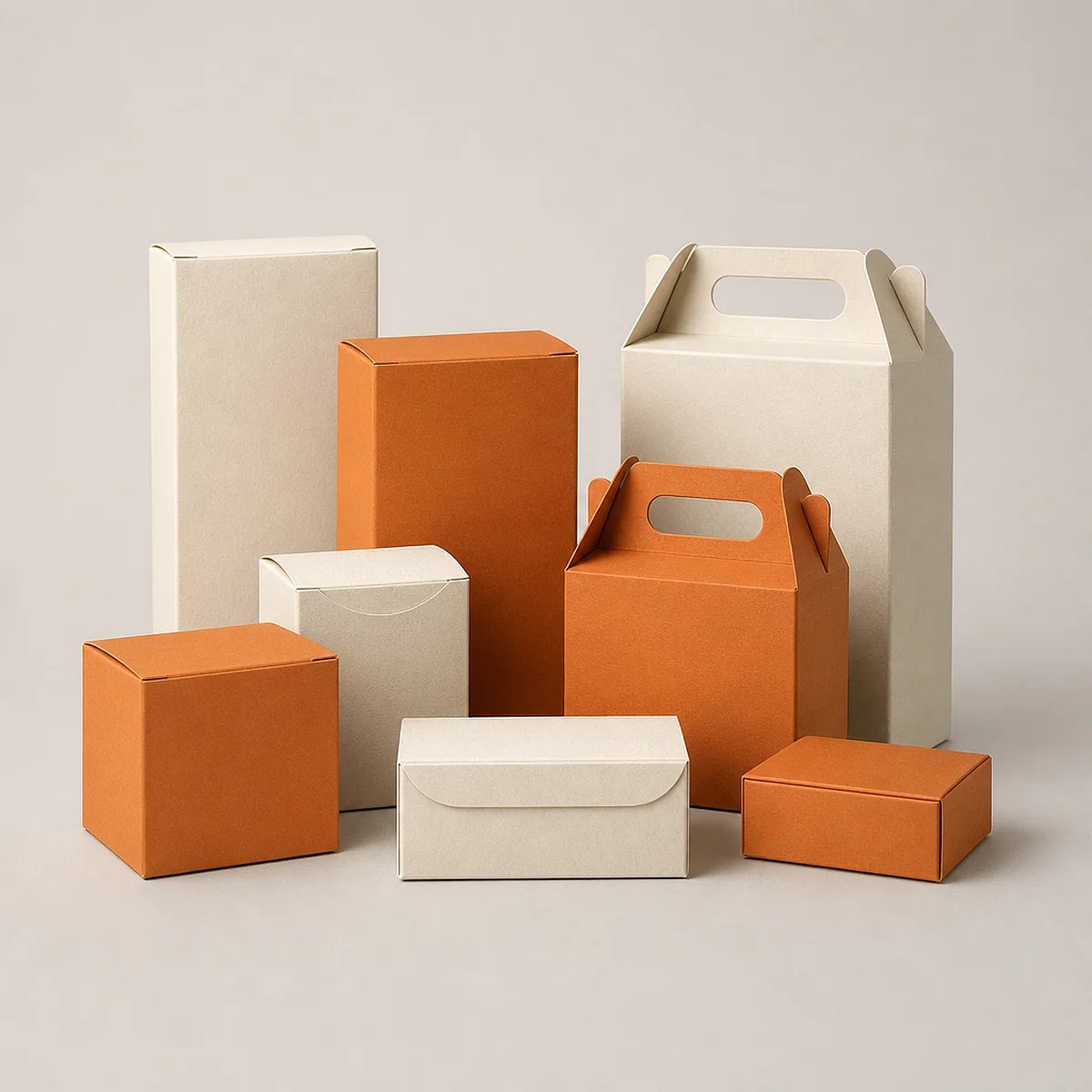 Shallow cream jar carton in matte recycled kraft board