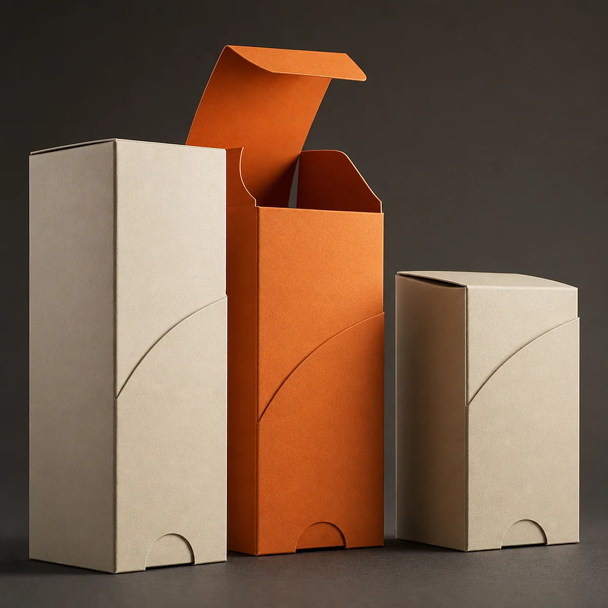 Tall tuck carton sized to hold a serum pump bottle upright