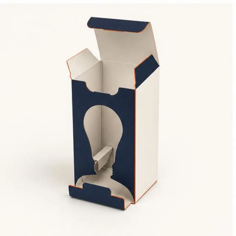 Die Cut Bulb Boxes — assembly and construction view
