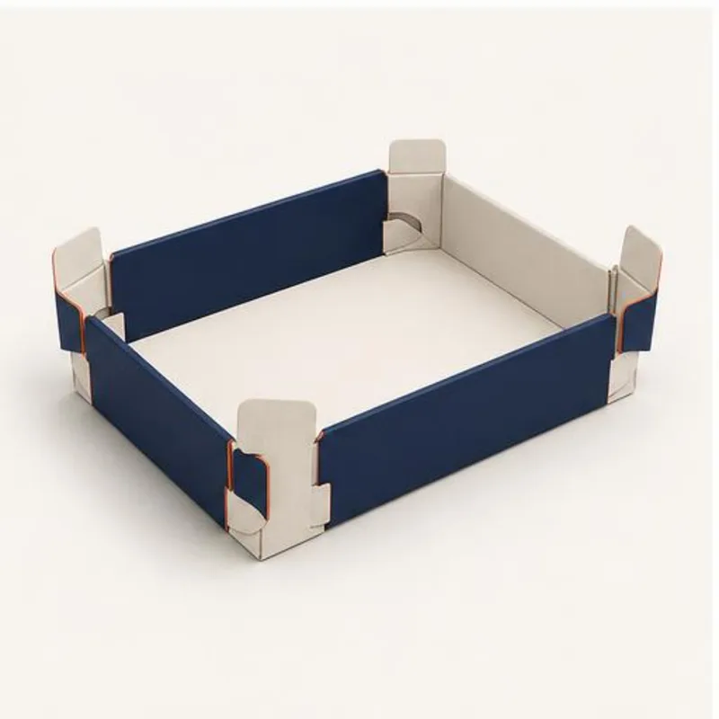 Four Corner Tray Boxes — assembly and construction view
