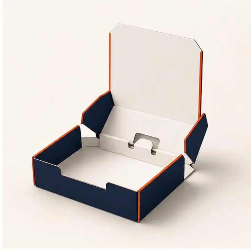 Four Corner With Display Lid Boxes — shown open to reveal the interior