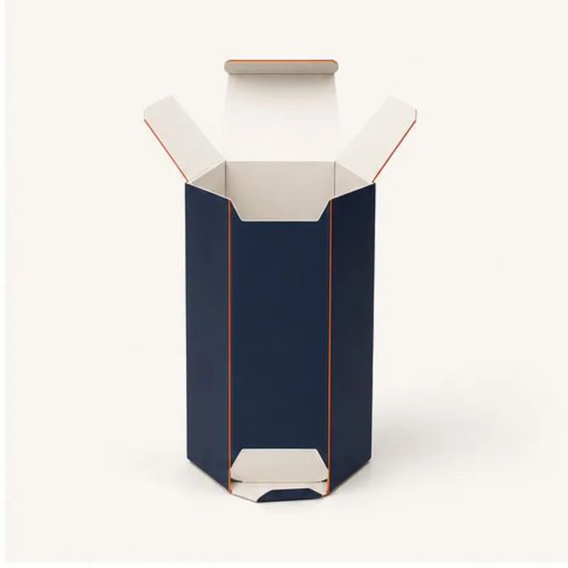 Hexagon Boxes — shown open to reveal the interior