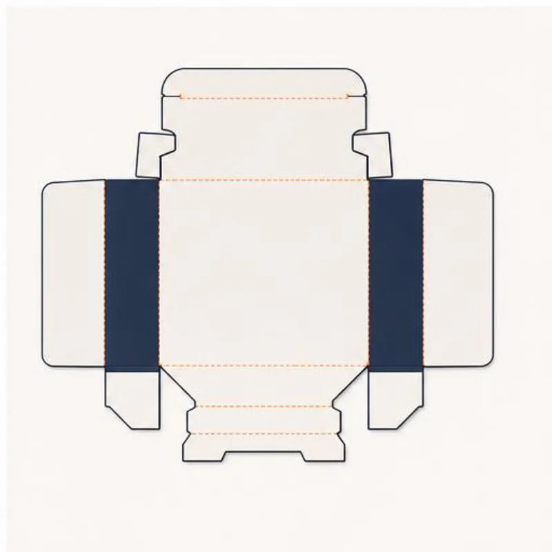 Lock Cap 1-2-3 Bottom Boxes — flat dieline layout with fold and cut lines