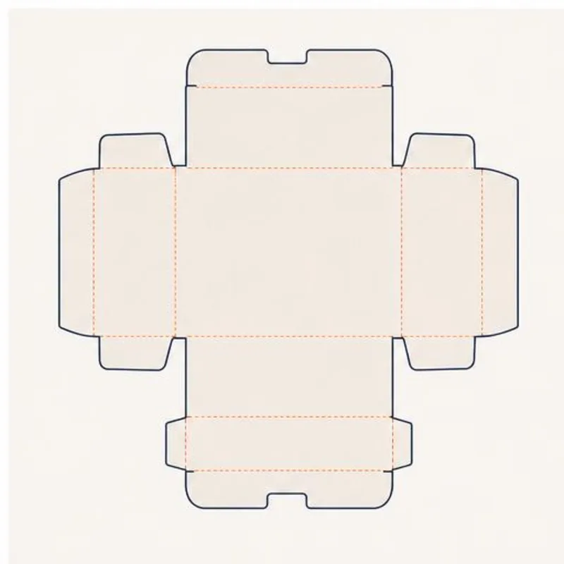 Long Boxes — flat dieline layout with fold and cut lines