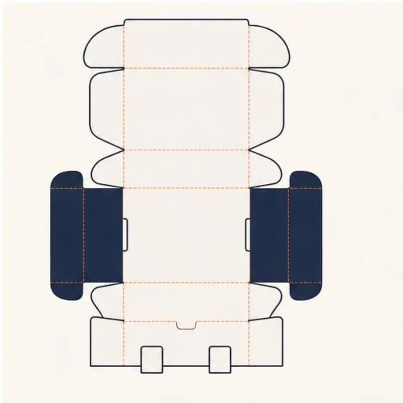 Mailer Boxes — flat dieline layout with fold and cut lines