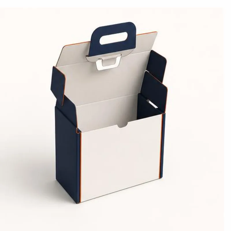 Mailer Boxes With Handle — assembly and construction view