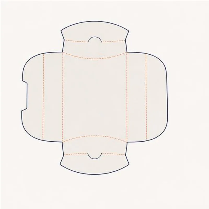 Pillow Boxes — flat dieline layout with fold and cut lines