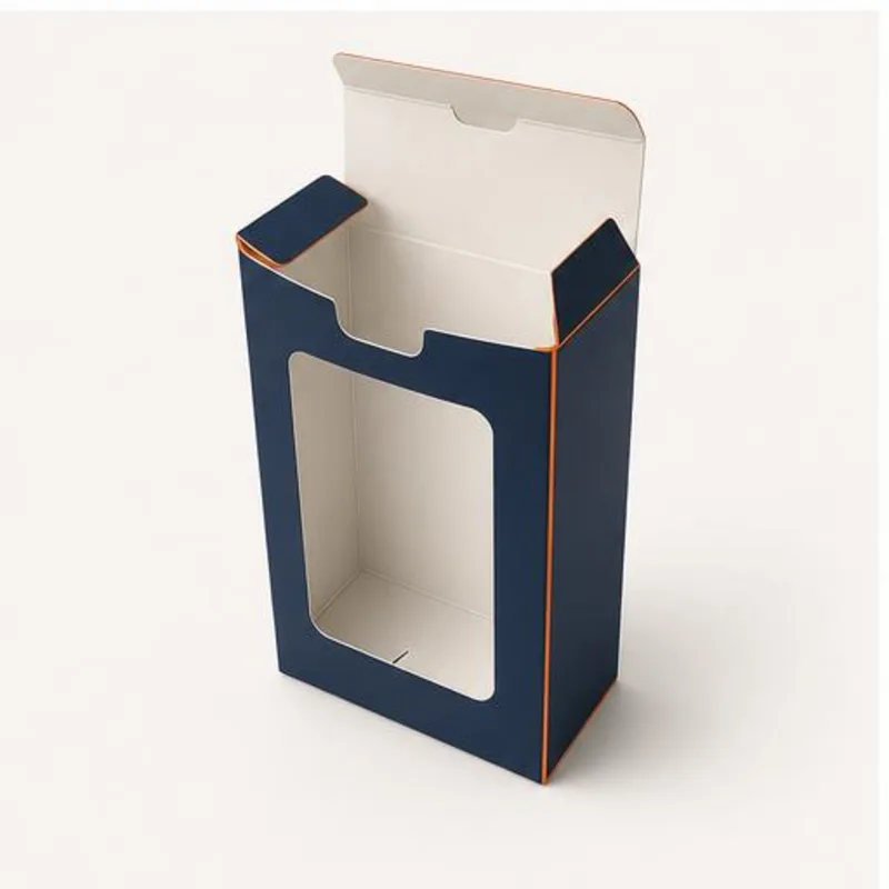 Reverse Tuck Boxes With Window — assembly and construction view