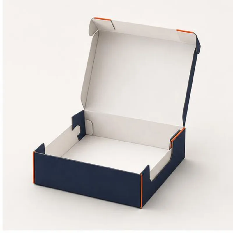 Self Lock Cake Packaging Boxes — shown open to reveal the interior