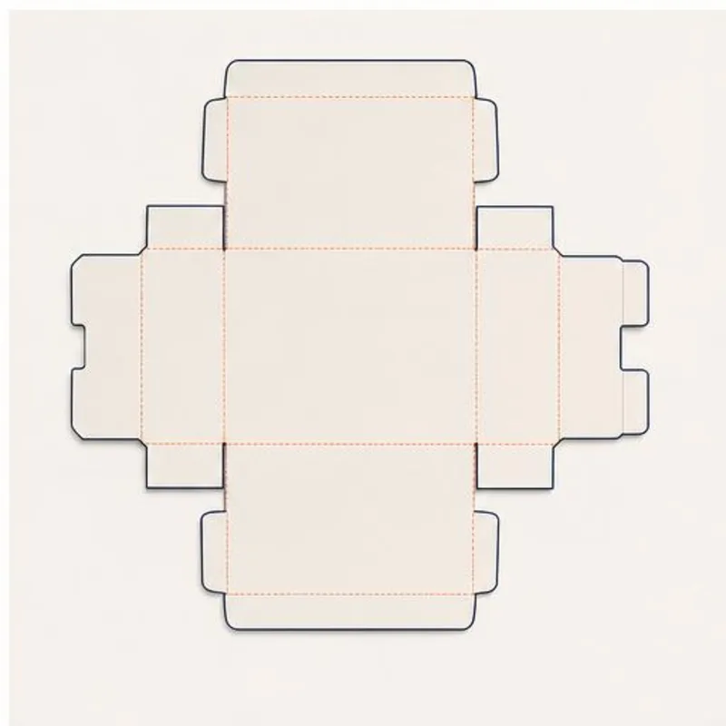 Top Bottom Lid Boxes — flat dieline layout with fold and cut lines