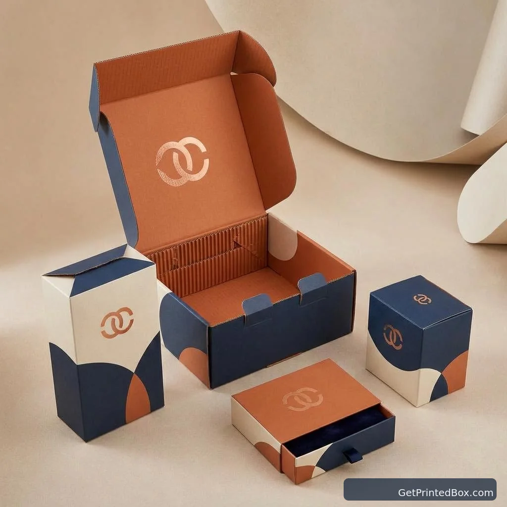 Omnichannel Launch Packaging Suite — open-box view showing the printed interior and construction