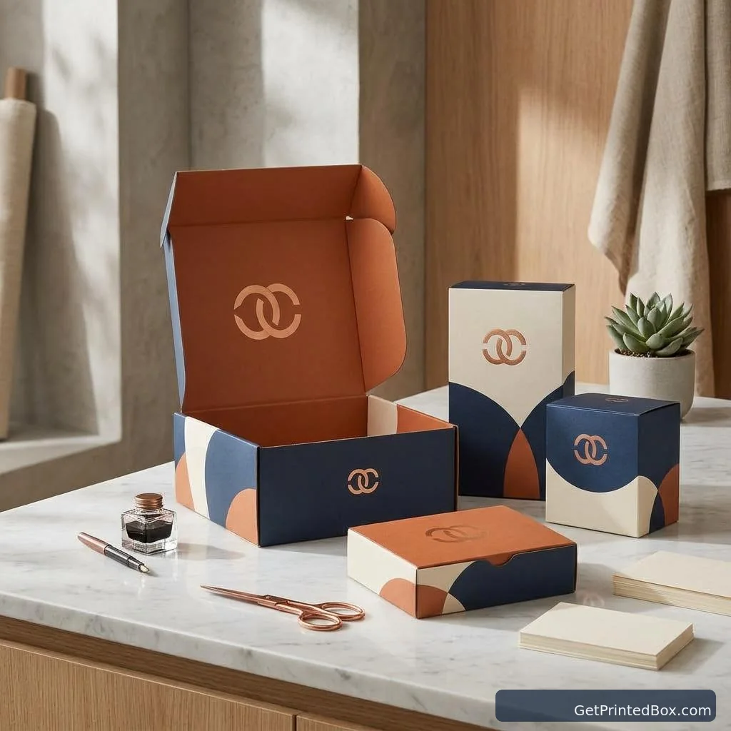 Omnichannel Launch Packaging Suite — printed packaging displayed in a client-style setting