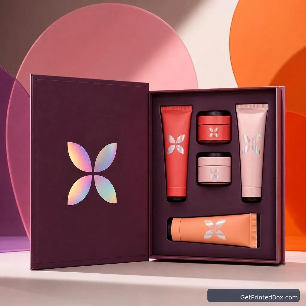 Limited-Edition Beauty PR Kit — open-box view showing the printed interior and construction