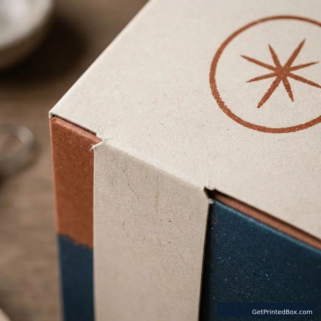 Small-Batch Artisan Packaging Run — close-up of the logo mark, board texture, and print finish