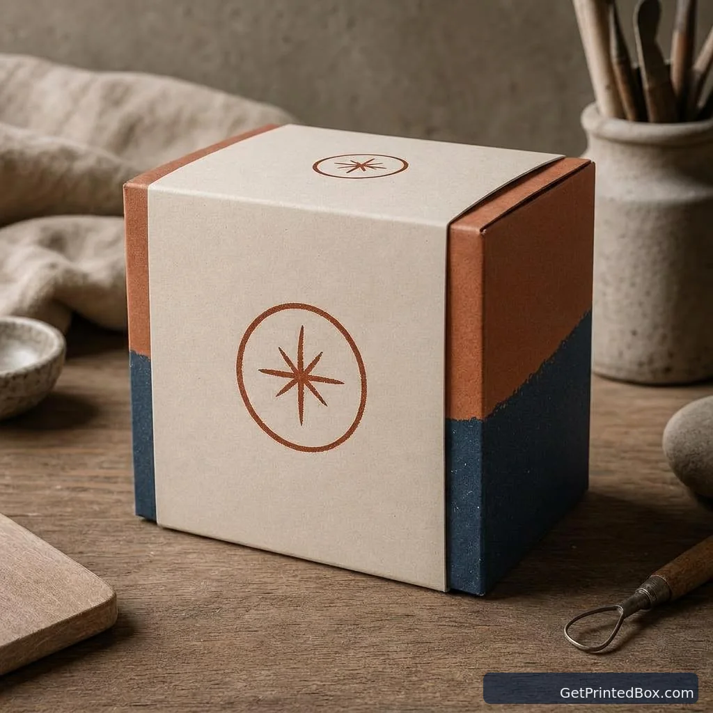 Small-Batch Artisan Packaging Run — alternate angle showing the box structure and side panels