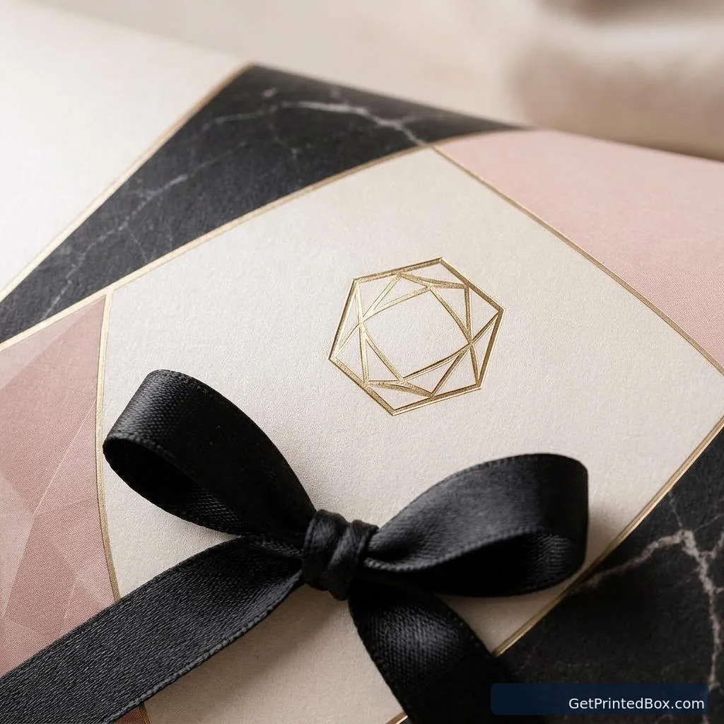 Boutique Accessories Pillow Pack — close-up of the logo mark, board texture, and print finish
