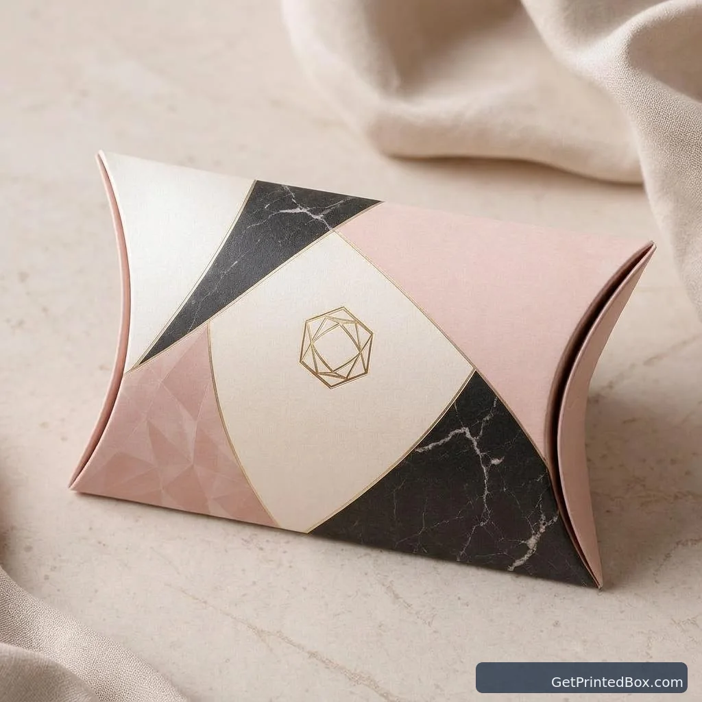 Boutique Accessories Pillow Pack — alternate angle showing the box structure and side panels