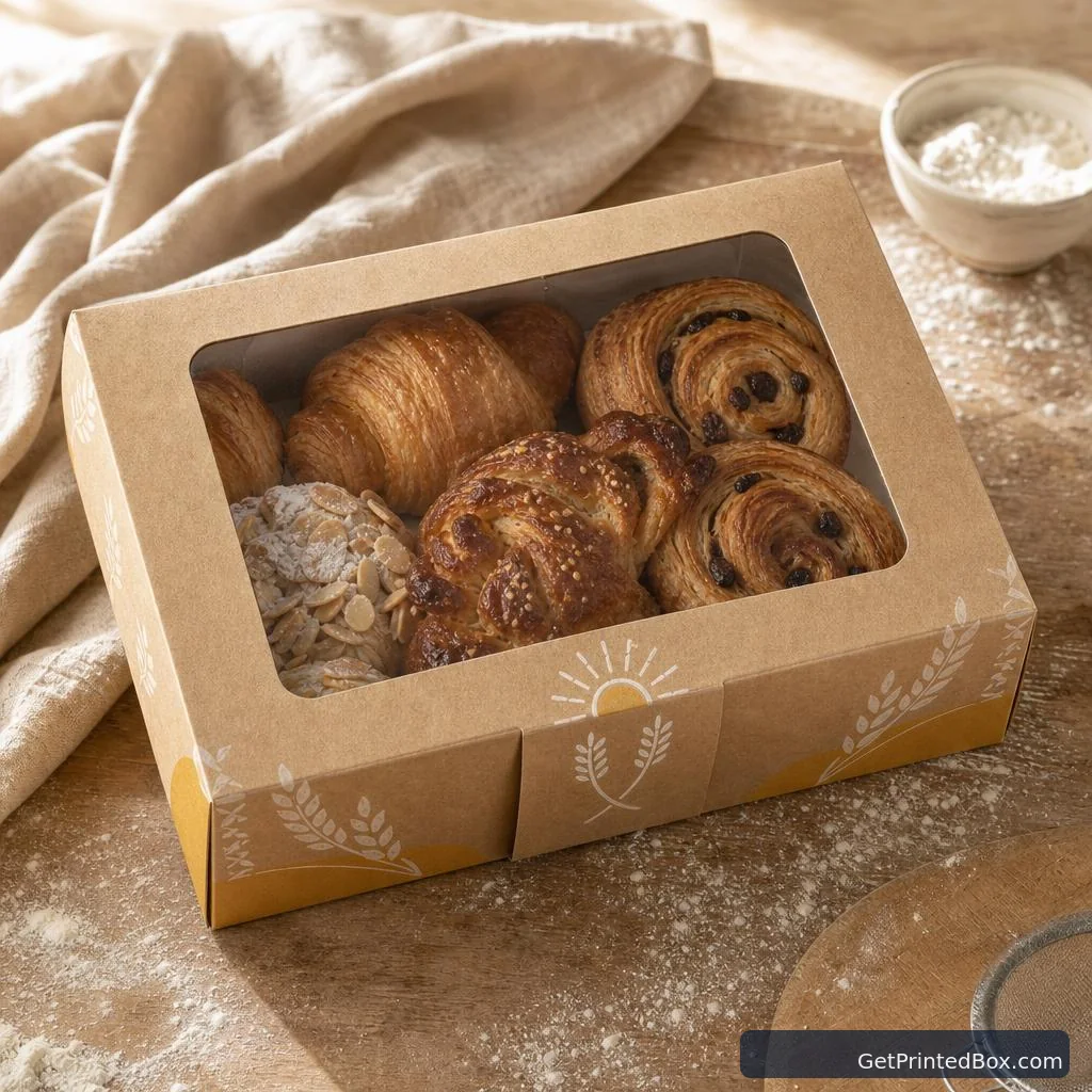 Natural Bakery Window Carton Range — printed packaging with a fictional brand identity